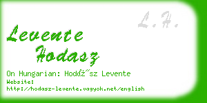 levente hodasz business card